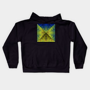 Sacred Geometry 3D Watercolor Pyramid Architecture Kids Hoodie